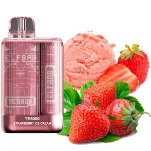 ELF BAR TE5000 Strawberry Ice Cream (Клубничное мороженое) 24 фото