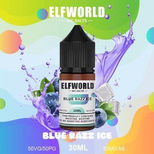 Elf World 30 мл 50 мг Blue Razz Ice (Голубая Малина Лед) 1975 фото