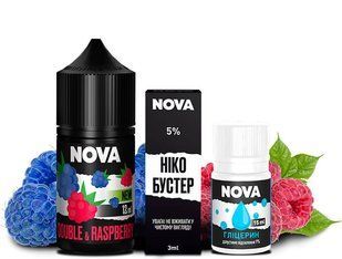 Набір Nova 30мл 65мг зі смаком Double Raspberry (Подвійна Малина) 813 фото